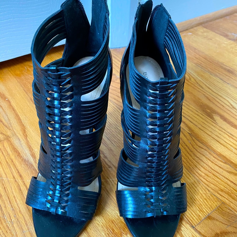 BCBGeneration woven black high heels